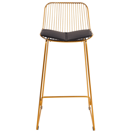 Conjunto de 2 bancos de bar PENSACOLA Metal Dourado