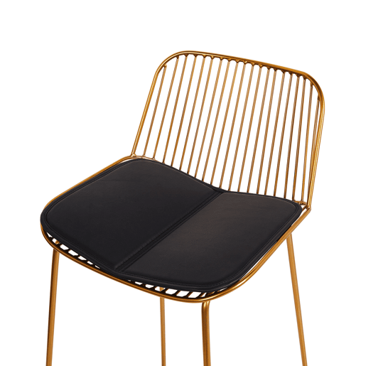 Conjunto de 2 bancos de bar PENSACOLA Metal Dourado