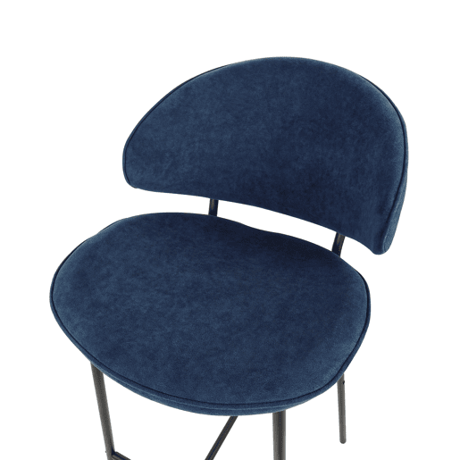 Conjunto de 2 bancos de bar KIANA Azul marinho