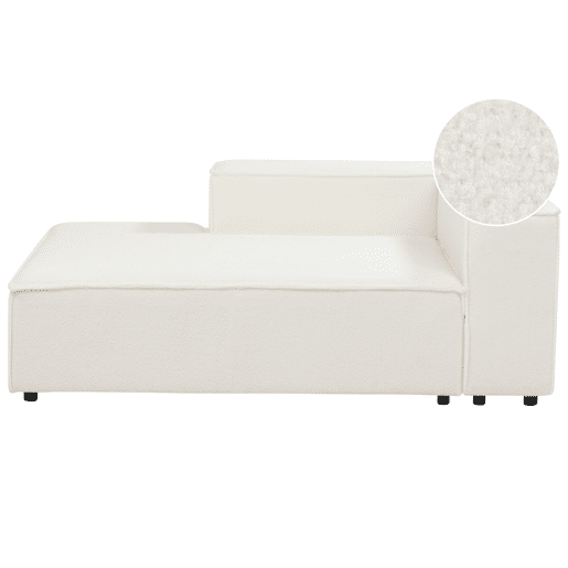 Beliani Chaise longue Bouclé APRICA Beliani Chaise longue Bouclé APRICA