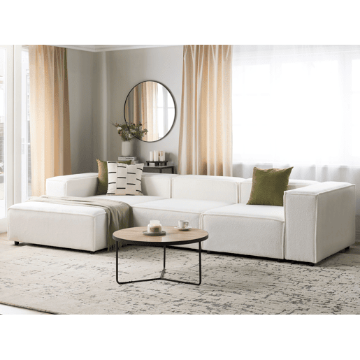 Beliani Chaise longue Bouclé APRICA Beliani Chaise longue Bouclé APRICA