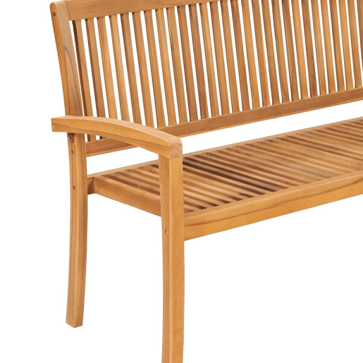 vidaXL Banco de jardim empilhável c almofadão 159 cm teca maciça