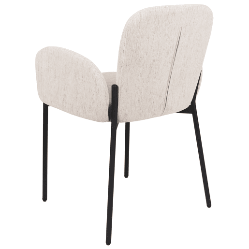 Conjunto de 2 cadeiras de jantar ALBEE Creme