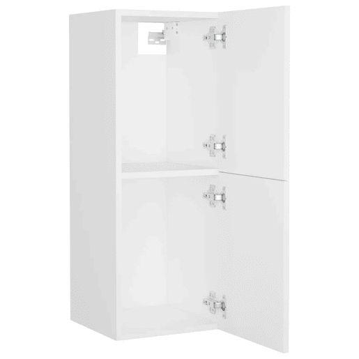 vidaXL Conjunto de móveis de casa de banho derivados de madeira branco