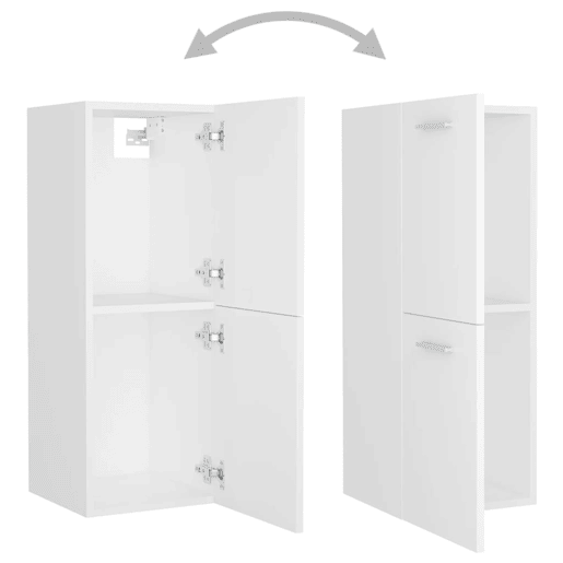 vidaXL Conjunto de móveis de casa de banho derivados de madeira branco