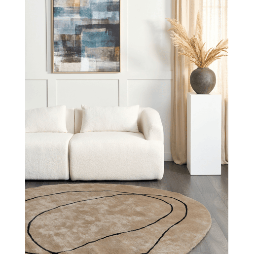 Tapete DIGRI Creme ΓΈ 200 cm Viscose Tapete DIGRI Creme ΓΈ 200 cm Viscose