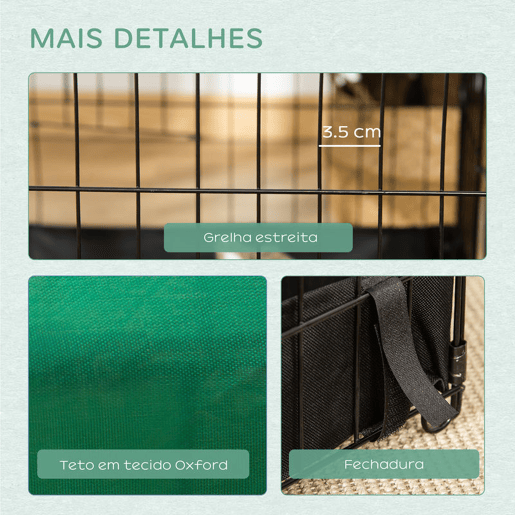 PawHut Gaiola para Animais Pequenos Parque para Animais de Estimação com 2 Portas Base com Tecido Oxford Impermeável e Toldo para Interior e Exterior 90x75x75 cm Preto e Verde PawHut Gaiola para Animais Pequenos Parque para Animais de Estimação com 2 Portas Base com Tecido Oxford Impermeável e Toldo para Interior e Exterior 90x75x75 cm Preto e Verde