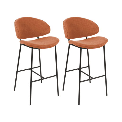 Conjunto de 2 bancos de bar KIANA Laranja