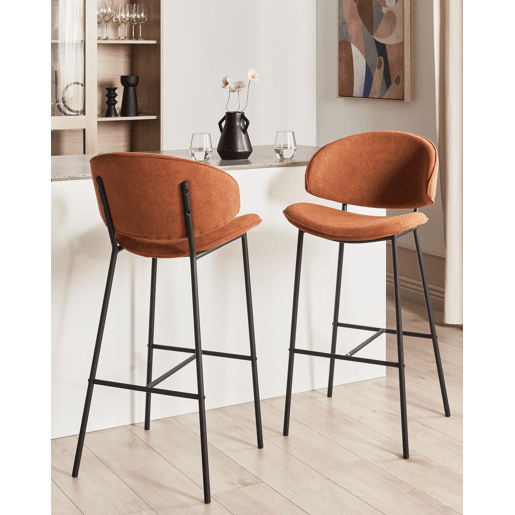 Conjunto de 2 bancos de bar KIANA Laranja