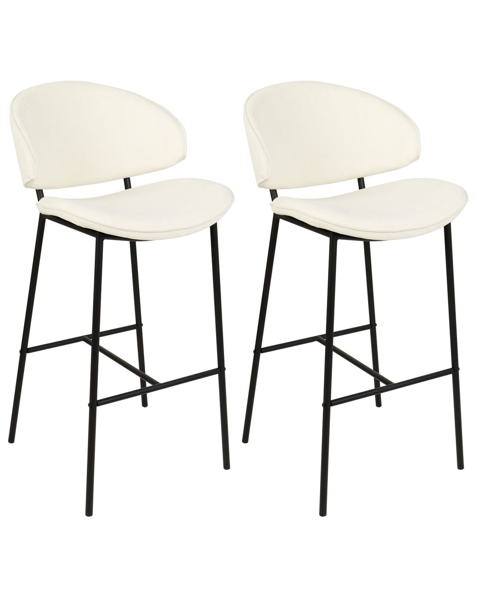 Beliani Silla de bar KIANA Beige