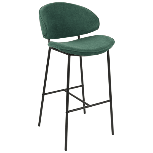 Conjunto de 2 bancos de bar KIANA Verde escuro