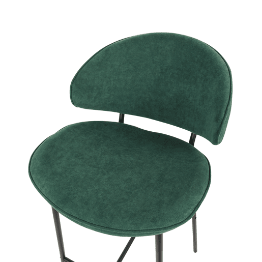 Conjunto de 2 bancos de bar KIANA Verde escuro