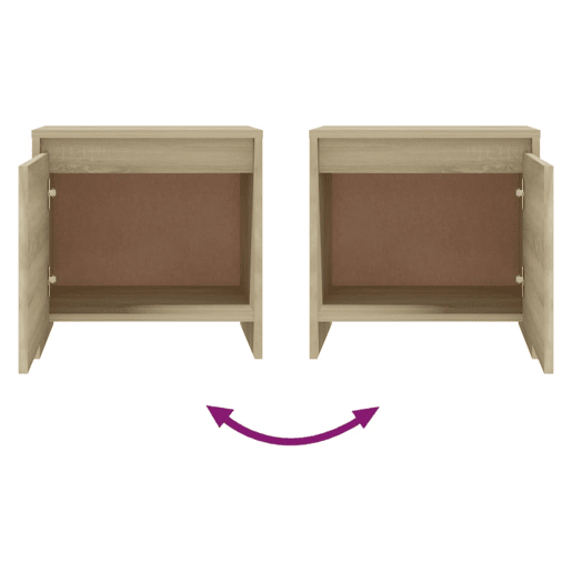 vidaXL Mesa cabeceira 45x34x44,5cm derivados madeira carvalho sonoma vidaXL Mesa cabeceira 45x34x44,5cm derivados madeira carvalho sonoma