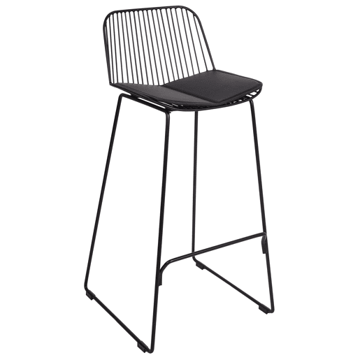 Conjunto de 2 bancos de bar PENSACOLA Metal Preto
