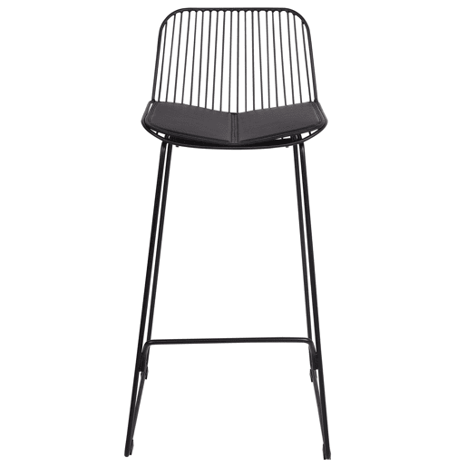 Conjunto de 2 bancos de bar PENSACOLA Metal Preto