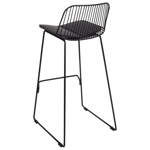 Conjunto de 2 bancos de bar PENSACOLA Metal Preto