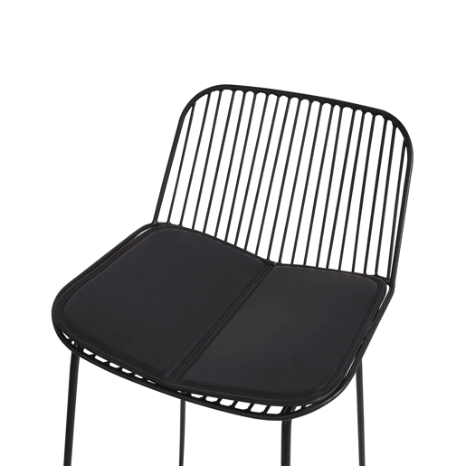 Conjunto de 2 bancos de bar PENSACOLA Metal Preto