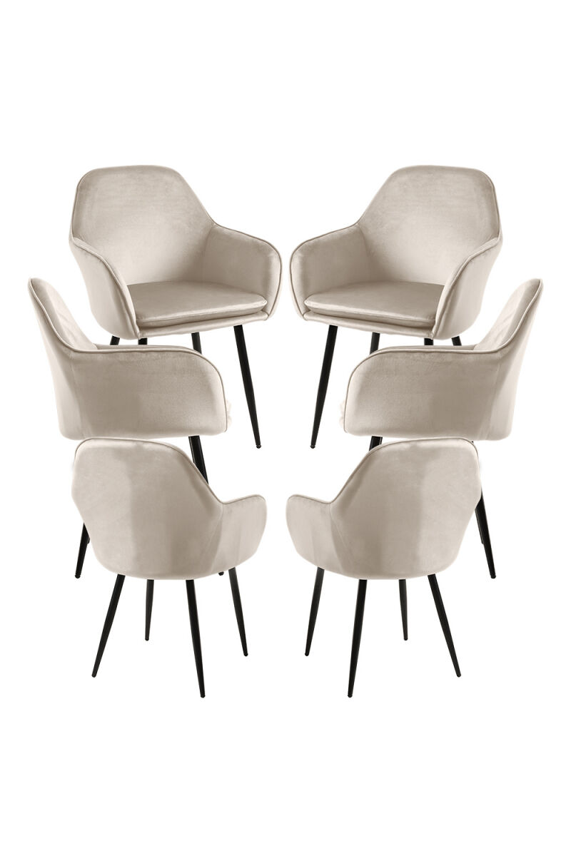 Pack 6 Sillas Chic Black