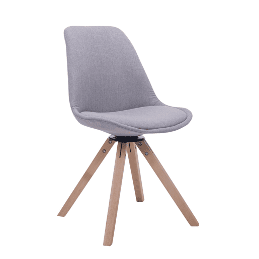 Silla para Visitas Troyes Square en Tela Gris 56X48X84 cm