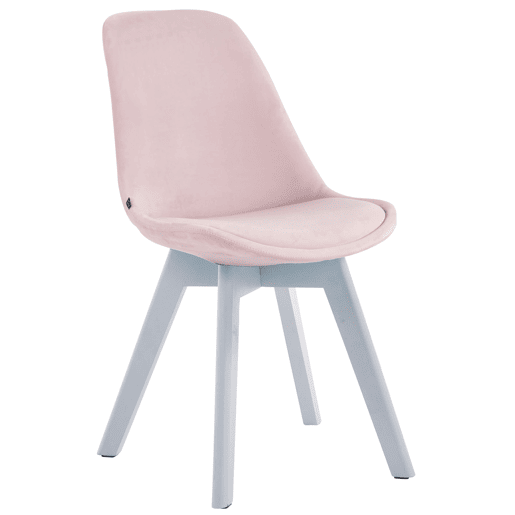 Silla Comedor Borneo V2 En Terciopelo Rosado 55X48X84 cm Silla Comedor Borneo V2 En Terciopelo Rosado 55X48X84 cm