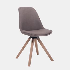 Silla para Visitas Troyes Square en Tela Gris topo 56X48X84 cm