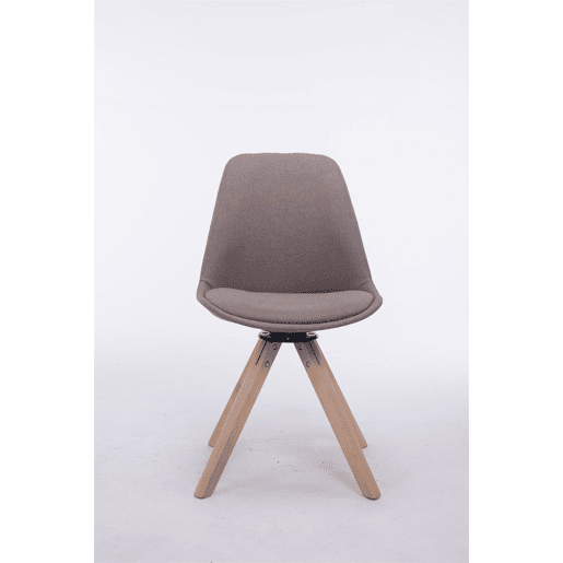 Silla para Visitas Troyes Square en Tela Gris topo 56X48X84 cm
