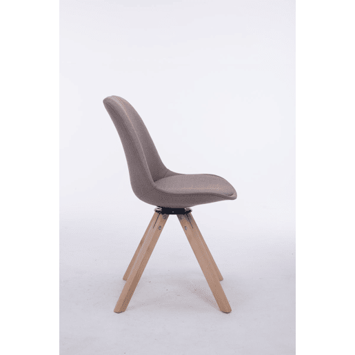 Silla para Visitas Troyes Square en Tela Gris topo 56X48X84 cm