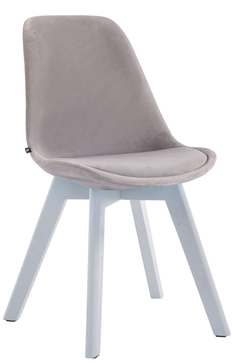 Silla comedor borneo v2 en terciopelo gris 55x48x84 cm