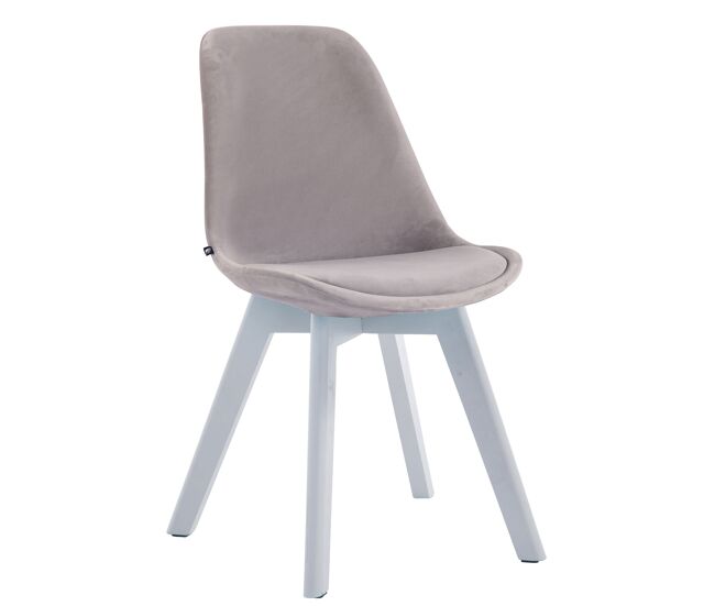 Silla comedor borneo v2 en terciopelo gris 55x48x84 cm