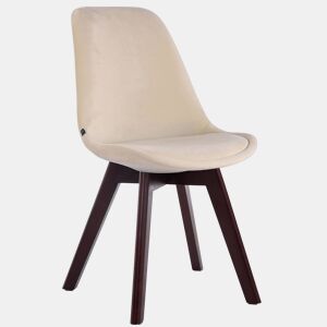 Silla Comedor Borneo V2 En Terciopelo Crema 55X48X84 cm