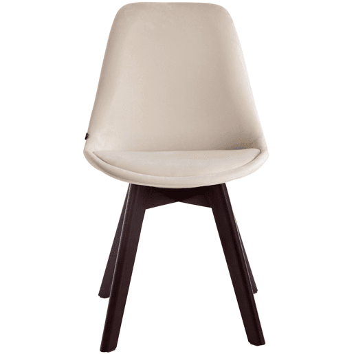 Silla Comedor Borneo V2 En Terciopelo Crema 55X48X84 cm