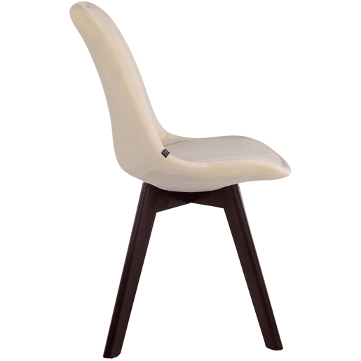 Silla Comedor Borneo V2 En Terciopelo Crema 55X48X84 cm