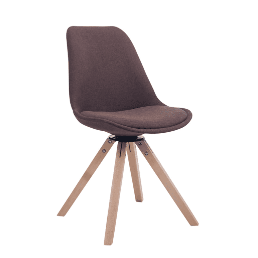 Silla para Visitas Troyes Square en Tela Marrón 56X48X84 cm