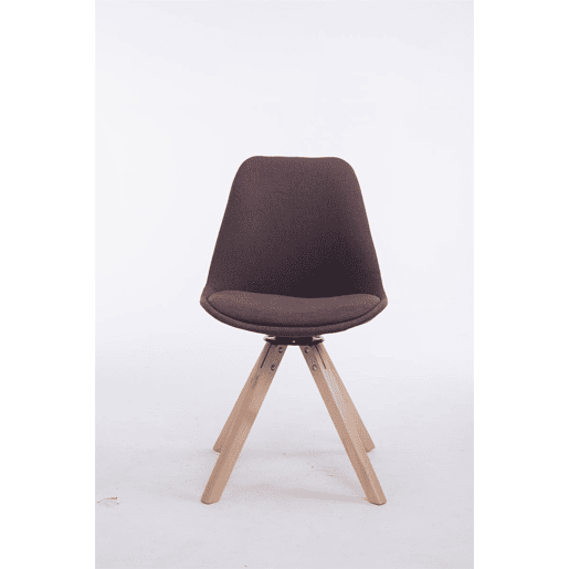 Silla para Visitas Troyes Square en Tela Marrón 56X48X84 cm