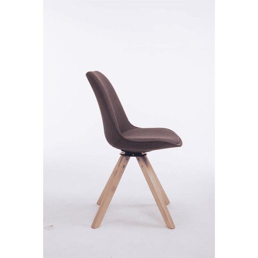 Silla para Visitas Troyes Square en Tela Marrón 56X48X84 cm