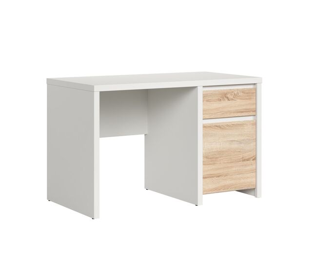Escritorio 1 puerta 1 cajón soren blanco y madera
