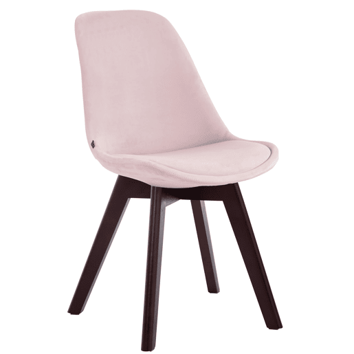 Set de 4 sillas de comedor Borneo tapizadas en terciopelo Rosado 55X48X84 cm Set de 4 sillas de comedor Borneo tapizadas en terciopelo Rosado 55X48X84 cm