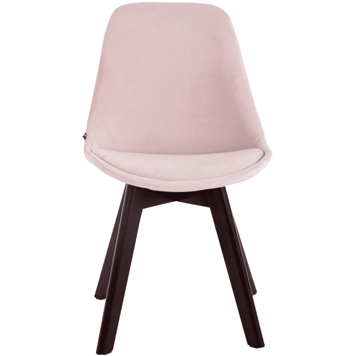 Set de 4 sillas de comedor Borneo tapizadas en terciopelo Rosado 55X48X84 cm Set de 4 sillas de comedor Borneo tapizadas en terciopelo Rosado 55X48X84 cm