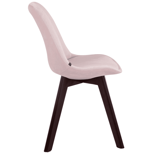 Set de 4 sillas de comedor Borneo tapizadas en terciopelo Rosado 55X48X84 cm Set de 4 sillas de comedor Borneo tapizadas en terciopelo Rosado 55X48X84 cm