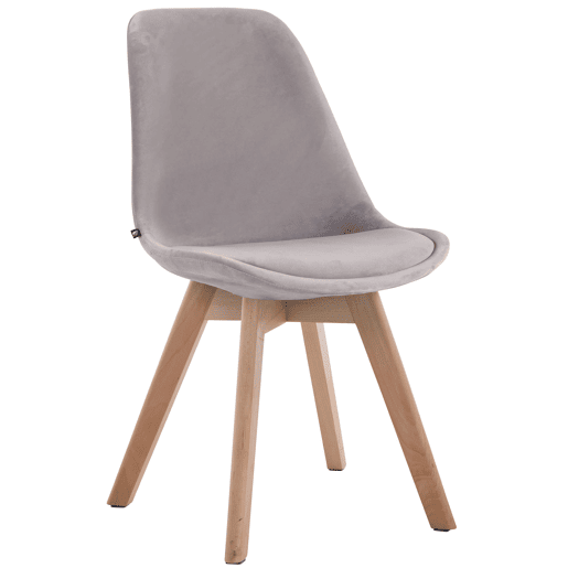 Silla Comedor Borneo V2 En Terciopelo Gris 55X48X84 cm
