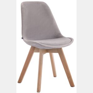 Silla Comedor Borneo V2 En Terciopelo Gris 55X48X84 cm