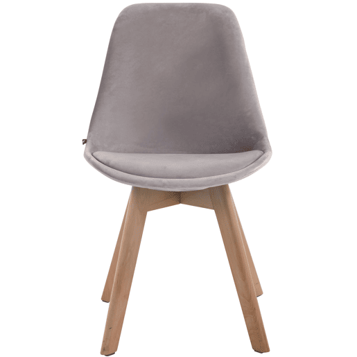 Silla Comedor Borneo V2 En Terciopelo Gris 55X48X84 cm