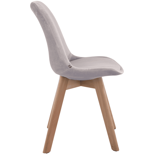 Silla Comedor Borneo V2 En Terciopelo Gris 55X48X84 cm