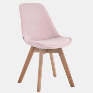 Silla Comedor Borneo V2 En Terciopelo Rosado 55X48X84 cm