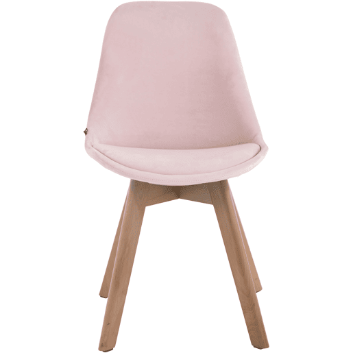 Silla Comedor Borneo V2 En Terciopelo Rosado 55X48X84 cm