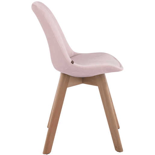 Silla Comedor Borneo V2 En Terciopelo Rosado 55X48X84 cm