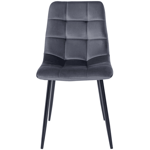 Silla de comedor Tilde Terciopelo Gris oscuro 55X45X84 cm