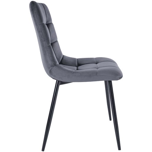 Silla de comedor Tilde Terciopelo Gris oscuro 55X45X84 cm