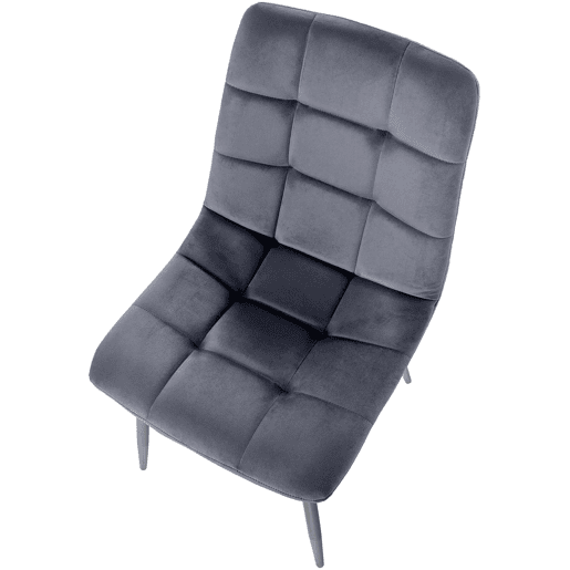 Silla de comedor Tilde Terciopelo Gris oscuro 55X45X84 cm