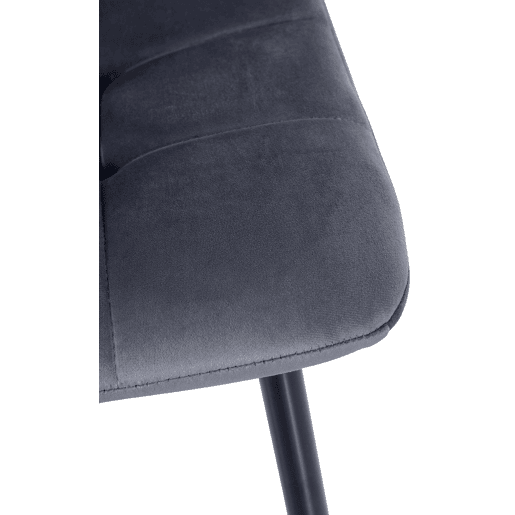 Silla de comedor Tilde Terciopelo Gris oscuro 55X45X84 cm
